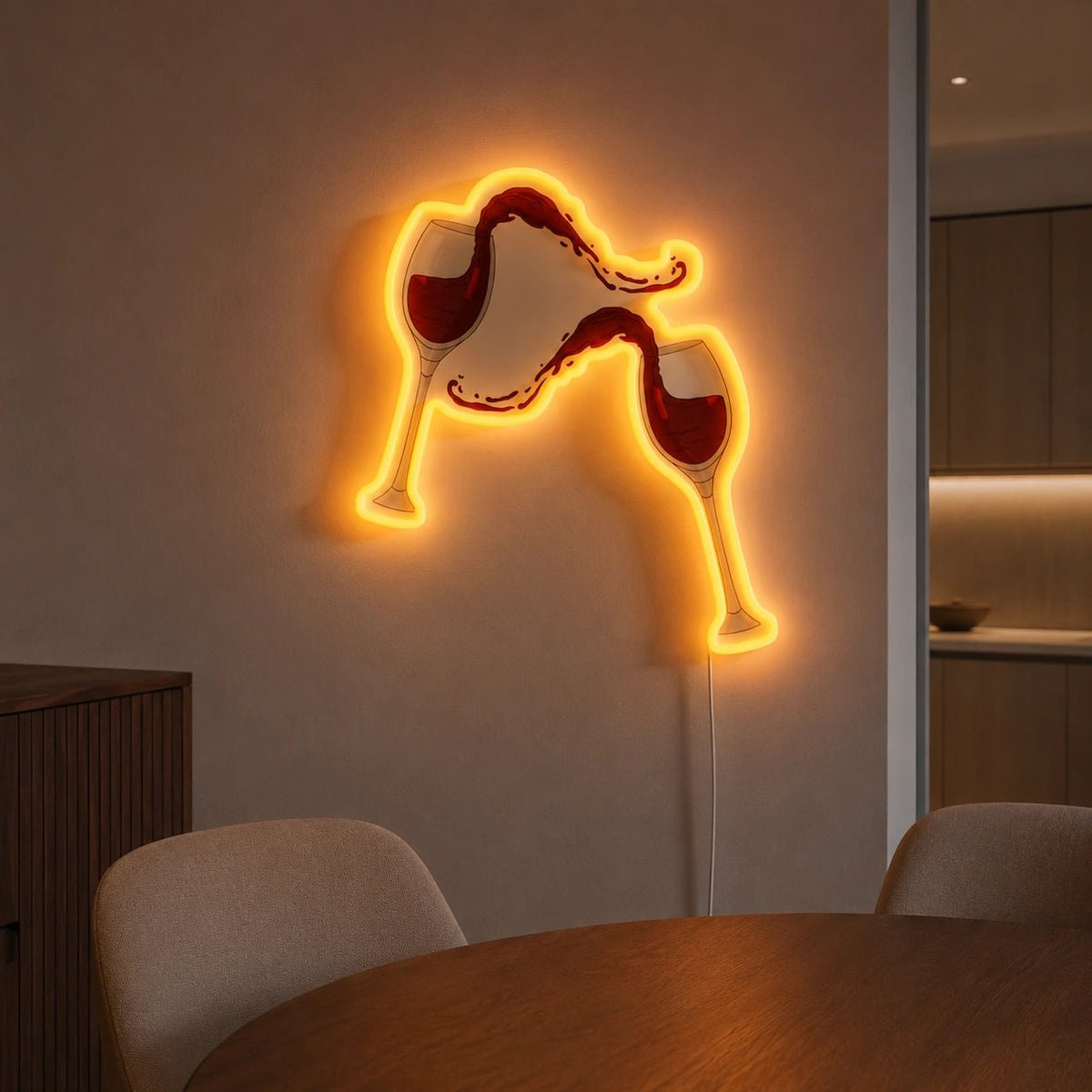 Splashing Wine Glasses LED Neon Sign - Shineneon