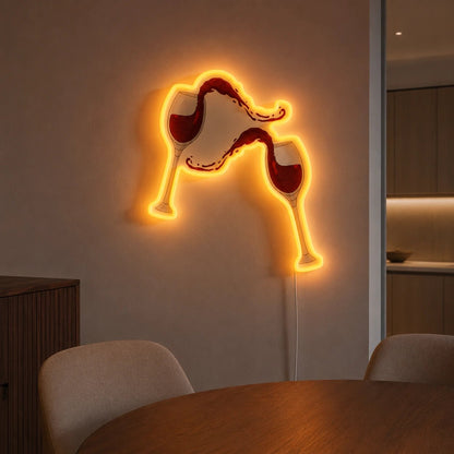 Splashing Wine Glasses LED Neon Sign - Shineneon