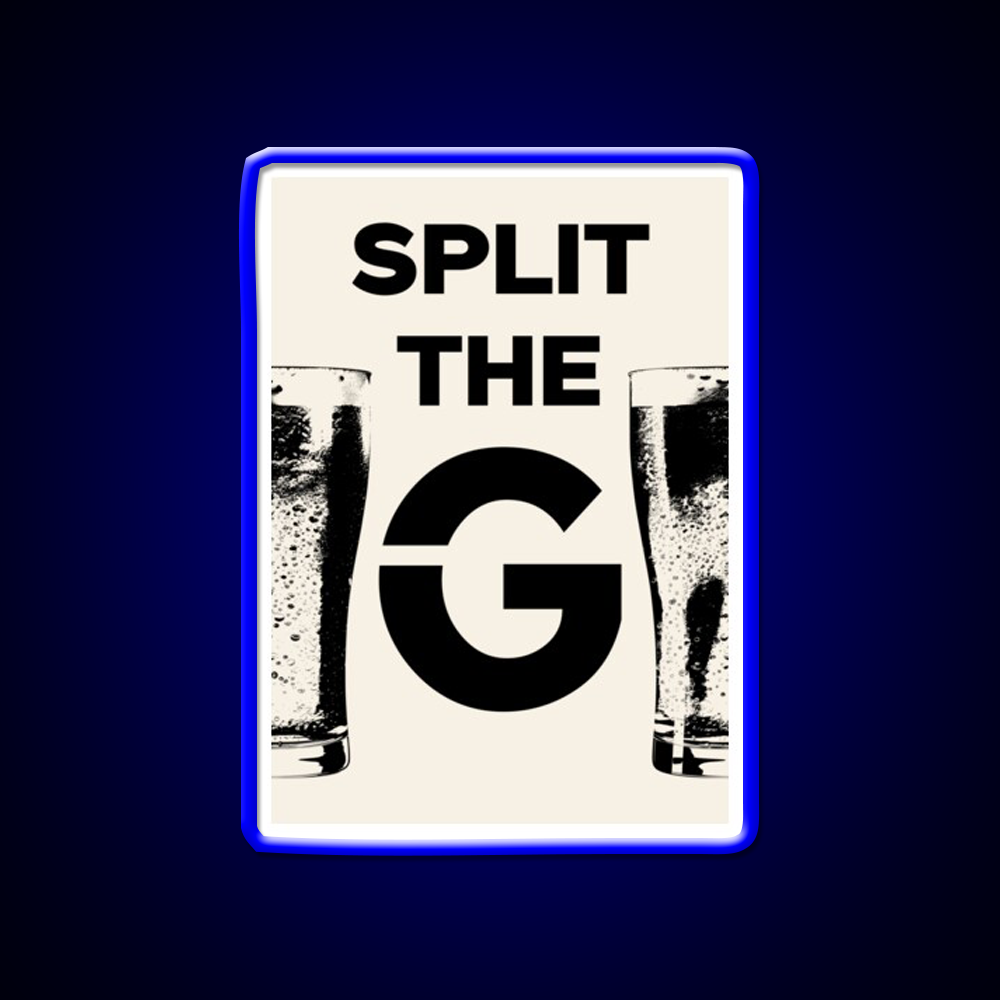 Split The G Beer Bar Decor Led Neon Sign Wall Art Rgb Color - LED neon sign view 5