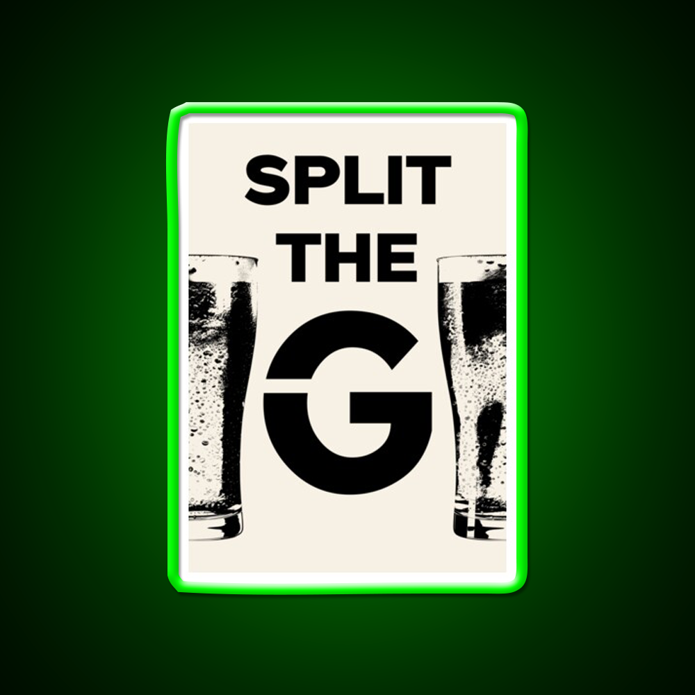 Split The G Beer Bar Decor Led Neon Sign Wall Art Rgb Color - LED neon sign view 8