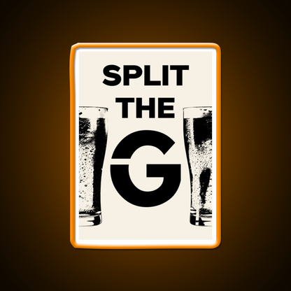 Split The G Beer Bar Decor Led Neon Sign Wall Art Rgb Color - LED neon sign view 6