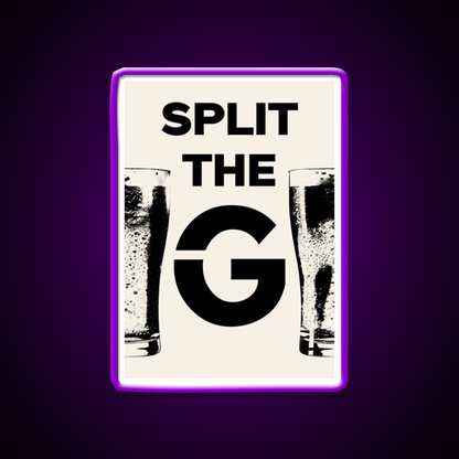 Split The G Beer Bar Decor Led Neon Sign Wall Art Rgb Color - LED neon sign view 9