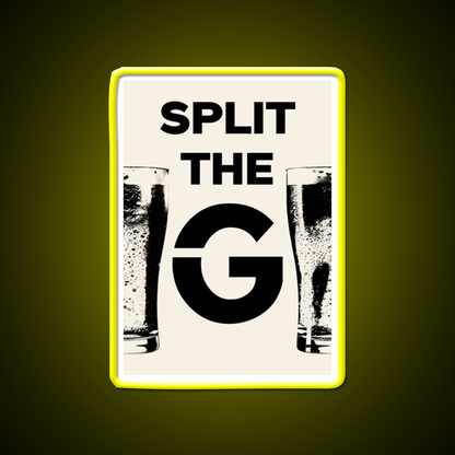 Split The G Beer Bar Decor Led Neon Sign Wall Art Rgb Color - LED neon sign view 7