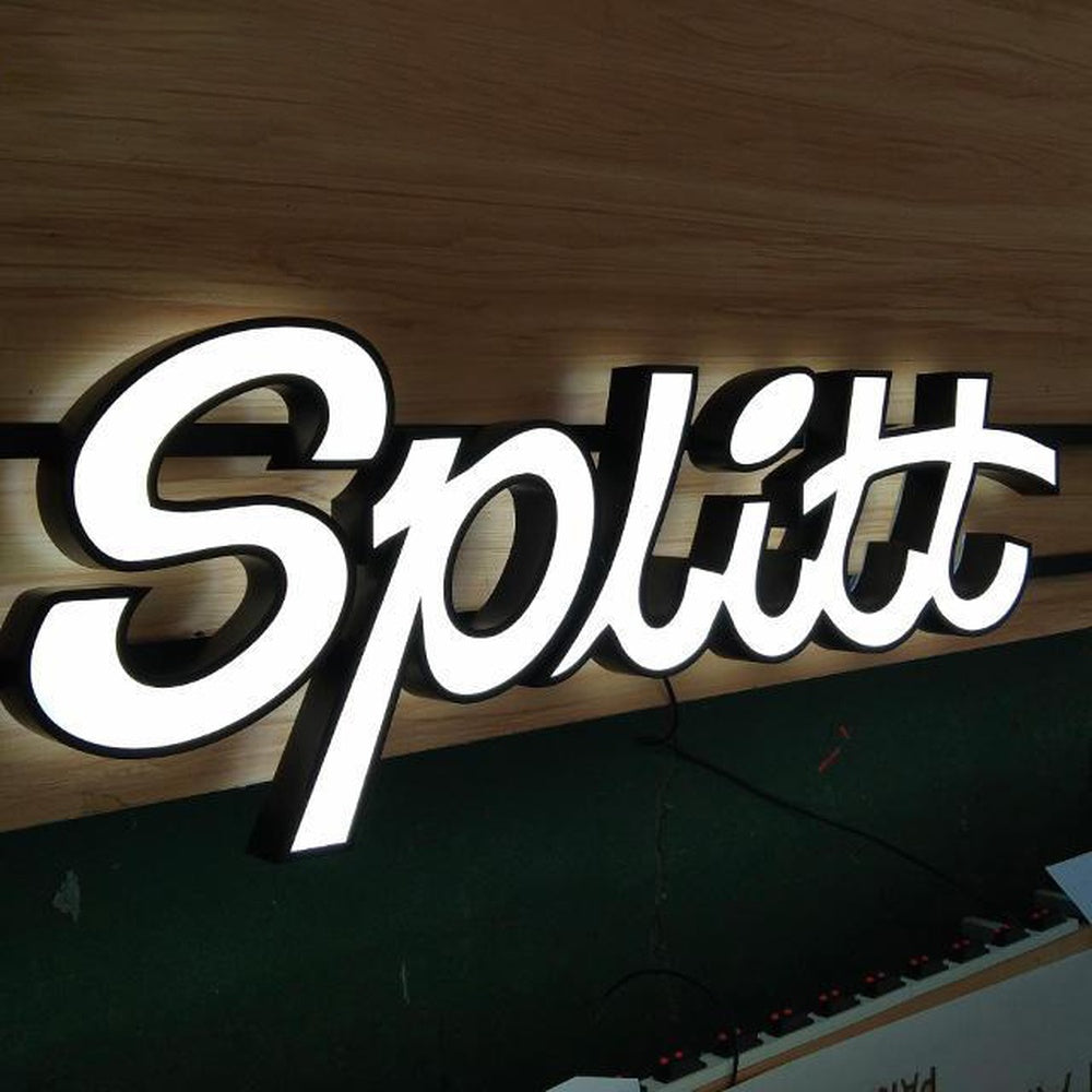Splitt 3D Frontlit Letters Metal Led Sign