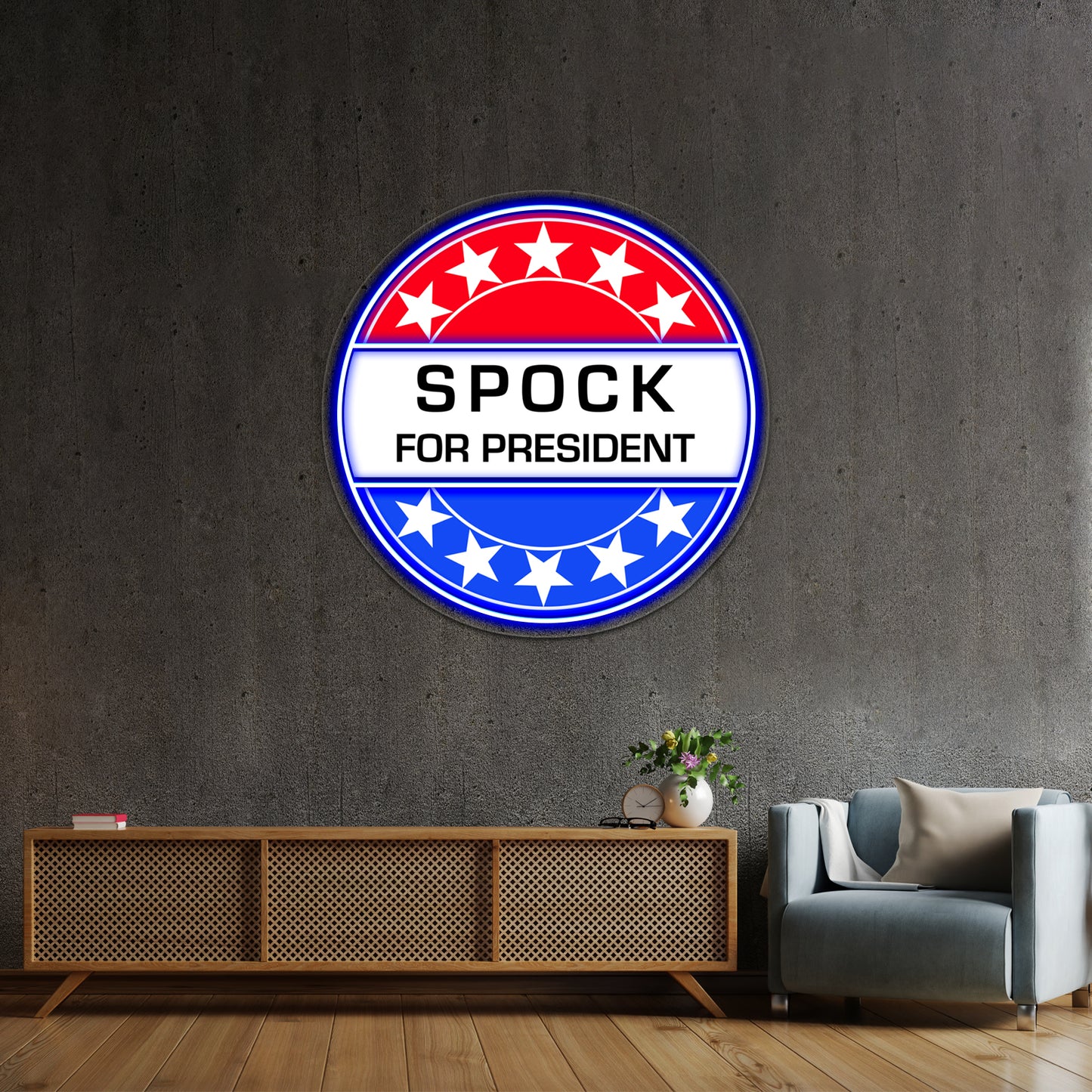 Spock For President Artwork Custom Led Signs