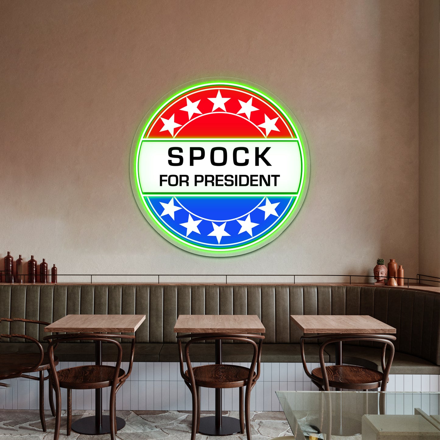 Spock For President Artwork Custom Led Signs