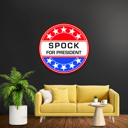 Spock For President Artwork Custom Led Signs