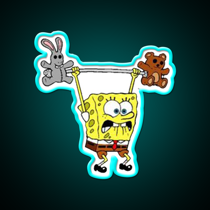 Spongbob Gym Fitness Led Neon Sign Rgb Color