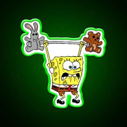 Spongbob Gym Fitness Led Neon Sign Rgb Color