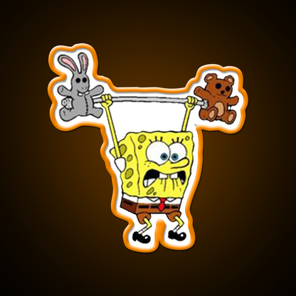 Spongbob Gym Fitness Led Neon Sign Rgb Color