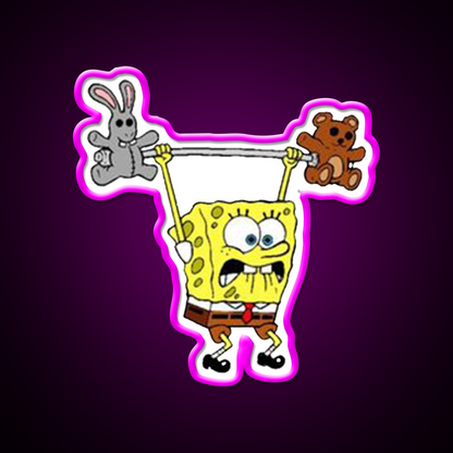 Spongbob Gym Fitness Led Neon Sign Rgb Color