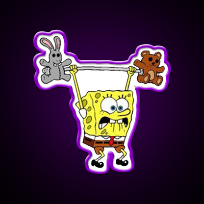 Spongbob Gym Fitness Led Neon Sign Rgb Color