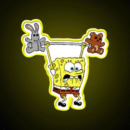 Spongbob Gym Fitness Led Neon Sign Rgb Color