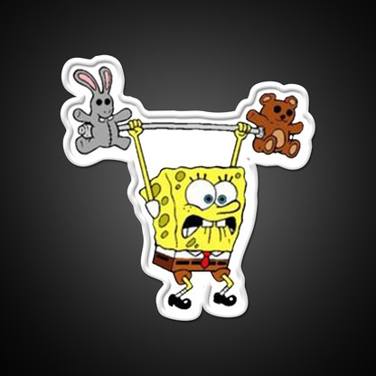 Spongbob Gym Fitness Led Neon Sign Rgb Color