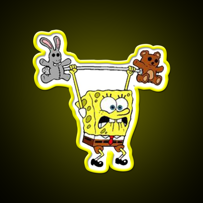 Spongbob Gym Fitness Led Neon Sign Rgb Color