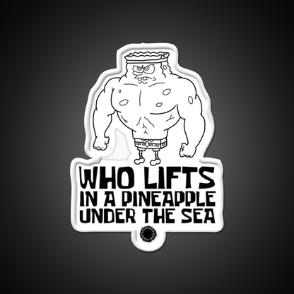Spongebob Who Lifts Black Gym Gear Gym Fitness Led Neon Sign Rgb Color