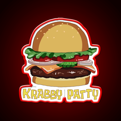 Spongebobs Squarepants Krabby Patty Led Neon Sign For Burger Place Rgb Color - Shineneon