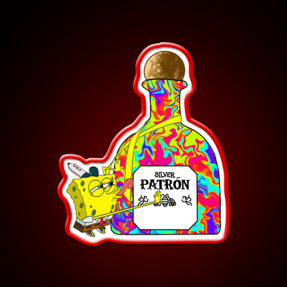 Spongebobxpatron Party Drink Tequila Led Neon Sign Rgb Color - Shineneon