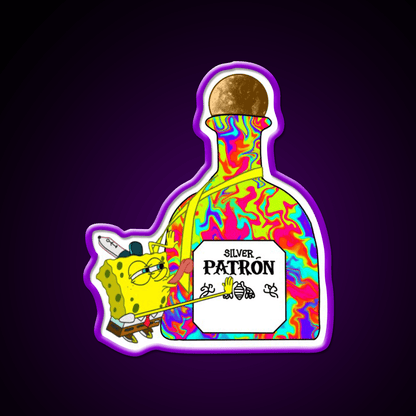 Spongebobxpatron Party Drink Tequila Led Neon Sign Rgb Color - Shineneon