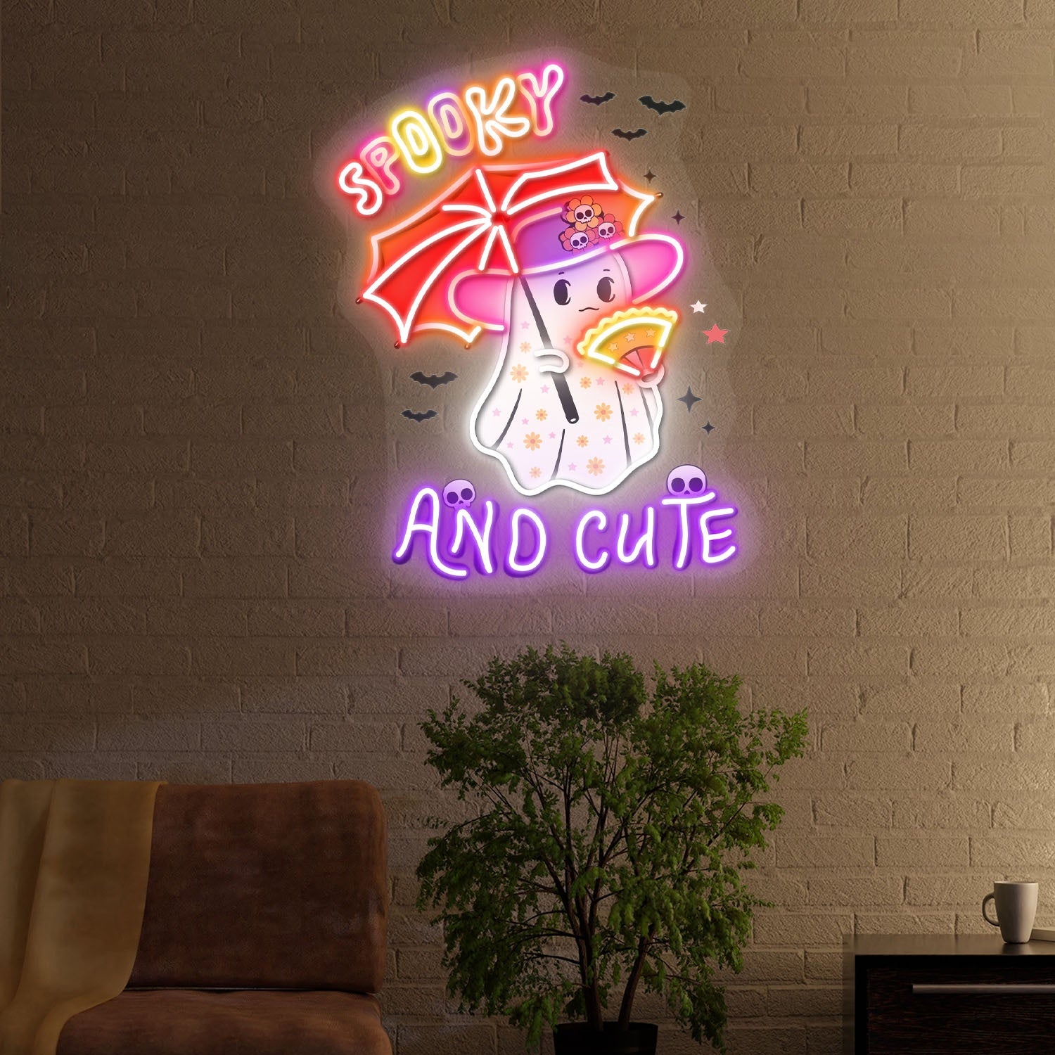 Spooky And Cute Halloween Acrylic Led Neon Sign | Shineneon
