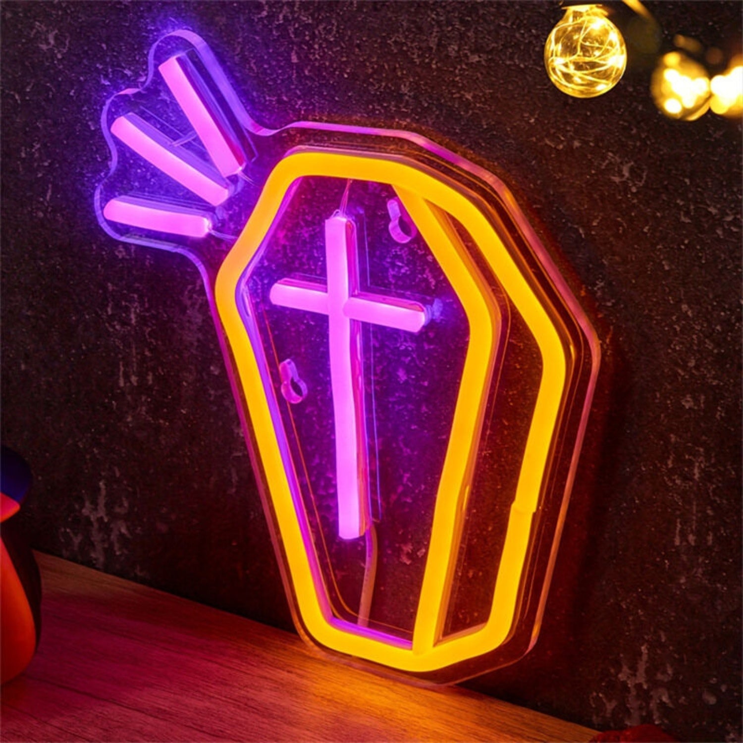 Spooky Backboard Led Neon Light In A Tombstone Shape | Shineneon