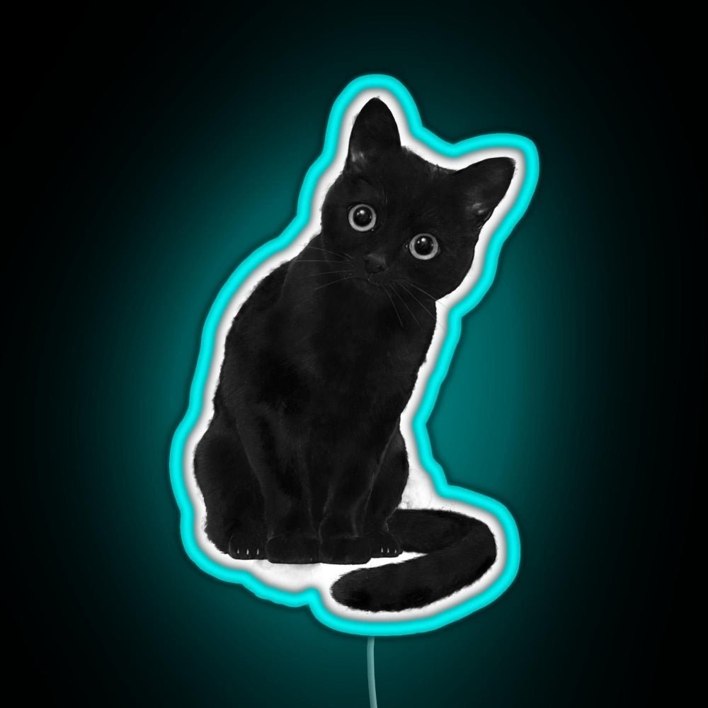 Spooky Cute Cat Rgb Led Neon Sign Pop Wall Art - Shineneon