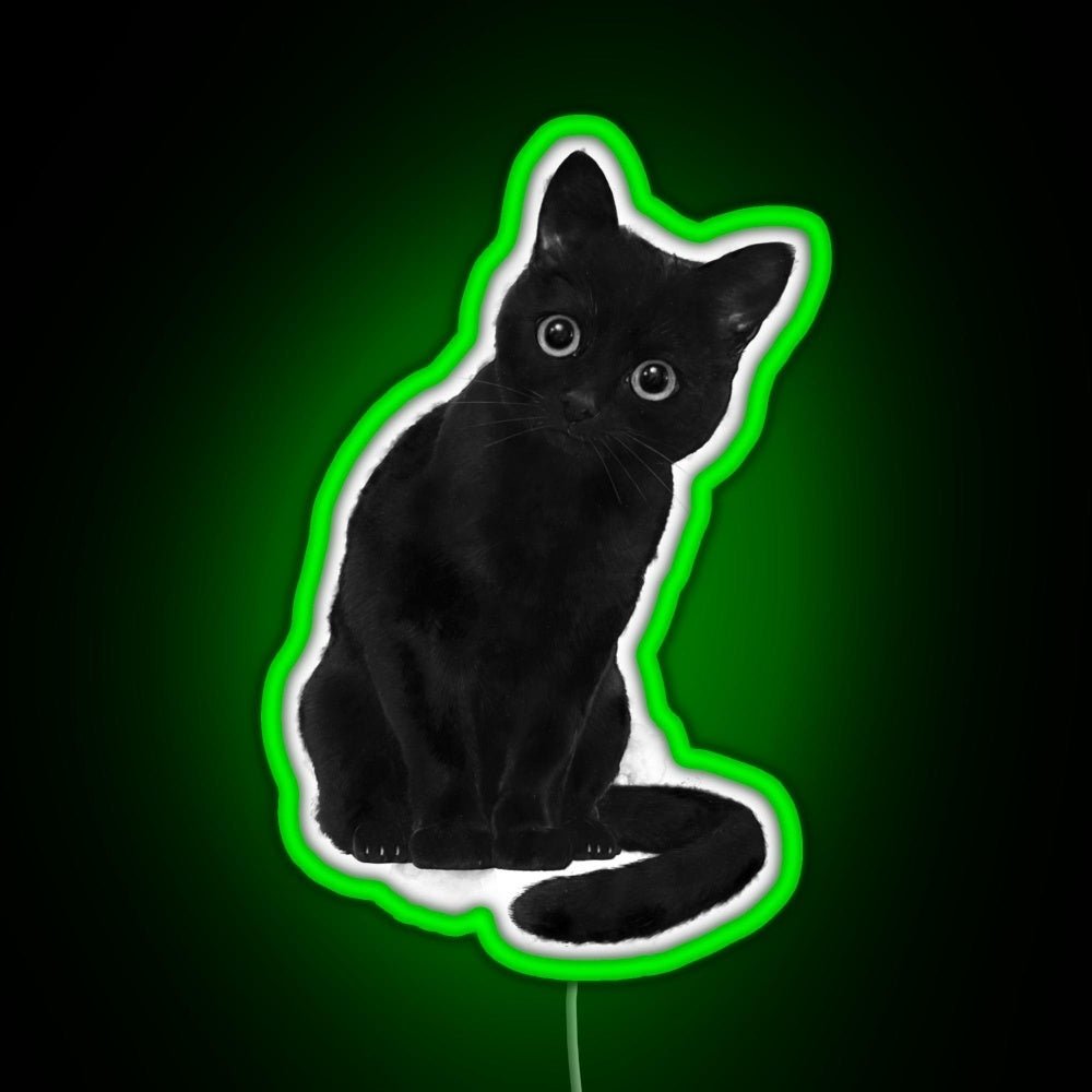 Spooky Cute Cat Rgb Led Neon Sign Pop Wall Art - Shineneon