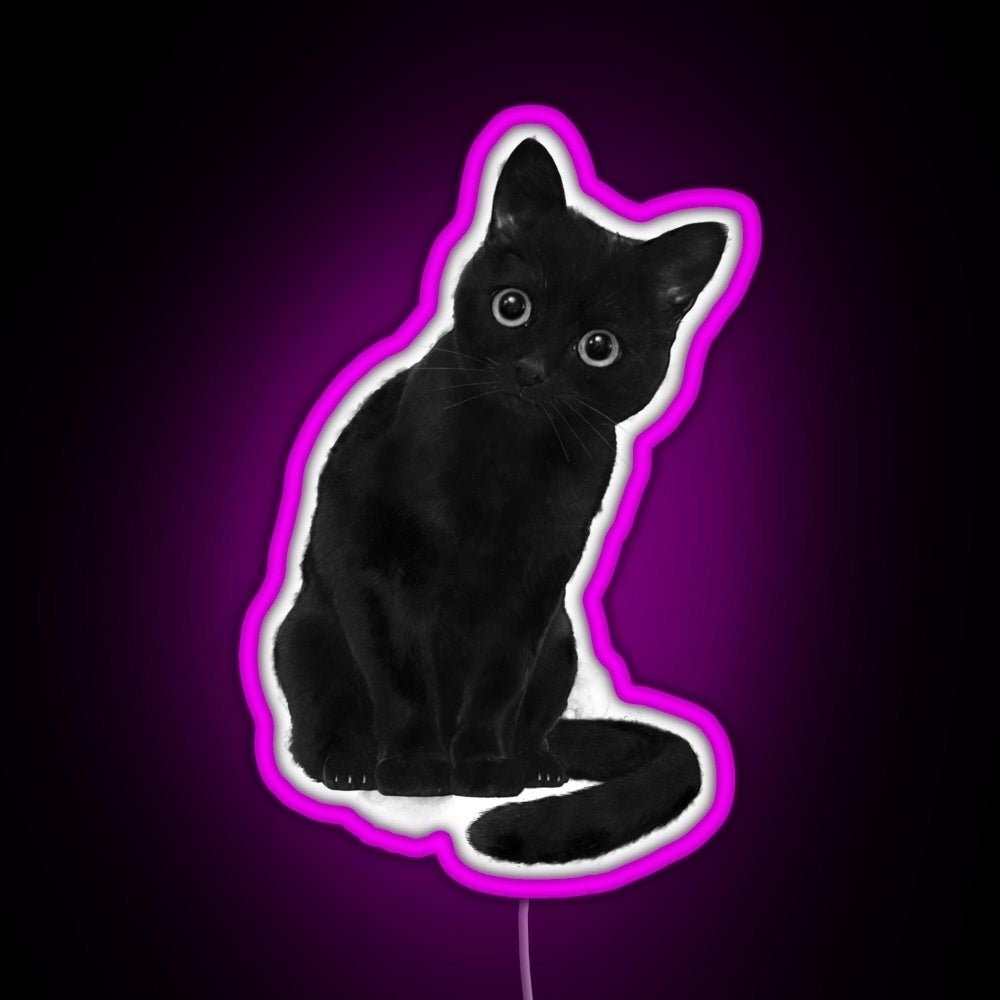 Spooky Cute Cat Rgb Led Neon Sign Pop Wall Art - Shineneon