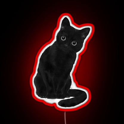 Spooky Cute Cat Rgb Led Neon Sign Pop Wall Art - Shineneon
