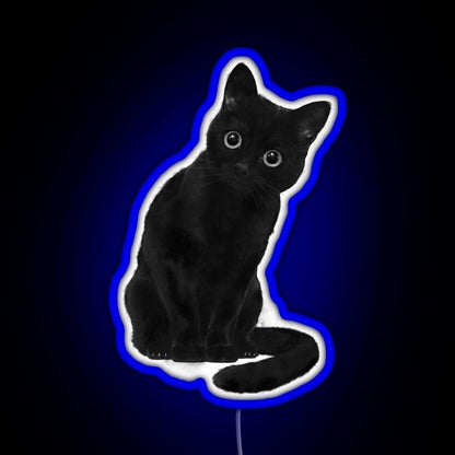 Spooky Cute Cat Rgb Led Neon Sign Pop Wall Art - Shineneon