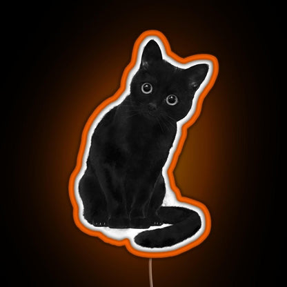 Spooky Cute Cat Rgb Led Neon Sign Pop Wall Art - Shineneon