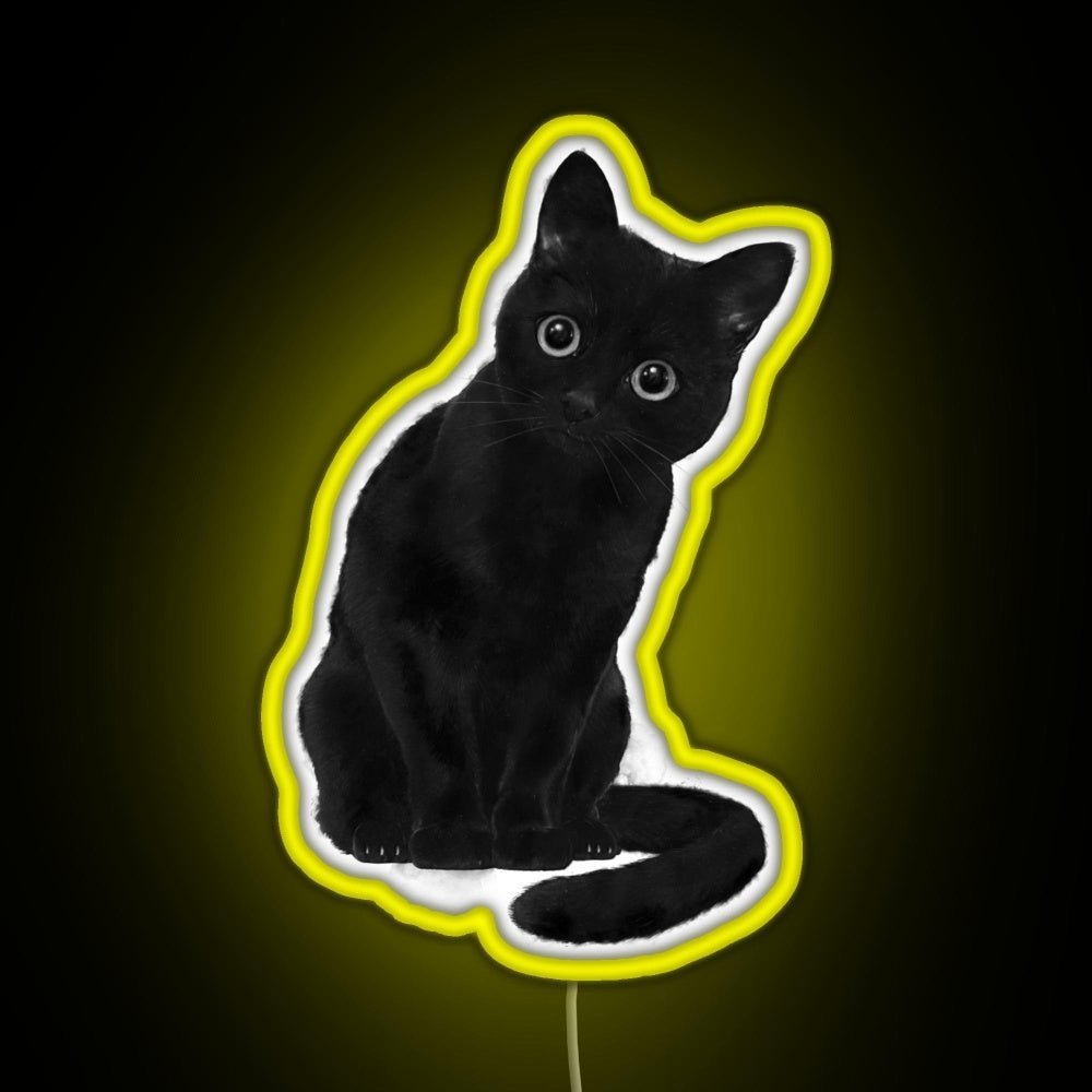 Spooky Cute Cat Rgb Led Neon Sign Pop Wall Art - Shineneon