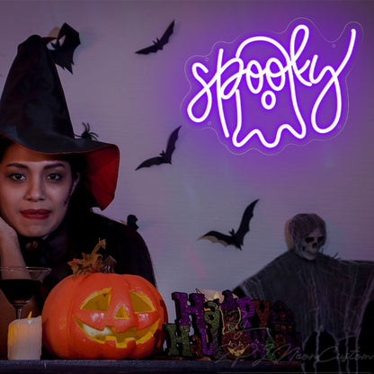 Spooky Ghost Neon Sign Halloween Party Event Decor | Shineneon