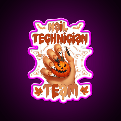 Spooky Halloween Nail Tech Trick Or Treat Nail Salon Led Neon Sign Rgb Color - Shineneon