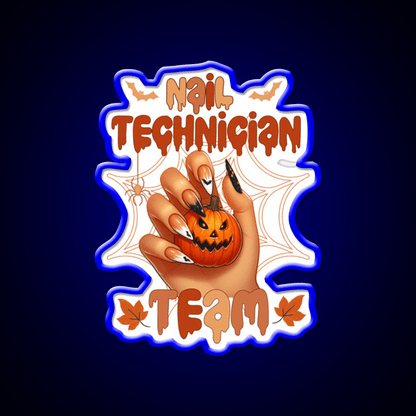 Spooky Halloween Nail Tech Trick Or Treat Nail Salon Led Neon Sign Rgb Color - Shineneon