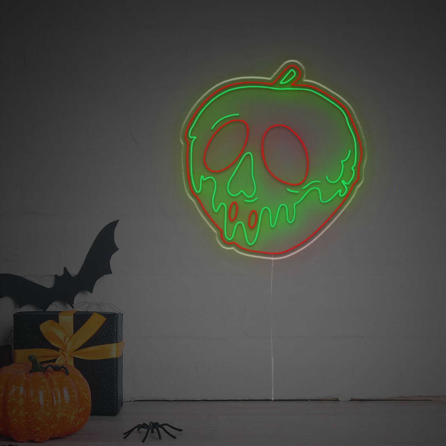 Spooky Halloween Skull Pision Apple Led Neon Sign | Shineneon