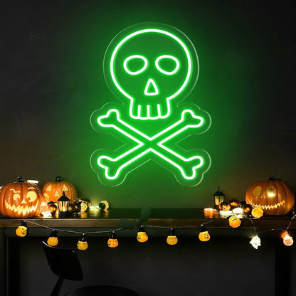 Spooky Skeleton Skulls Neon Sign | Shineneon