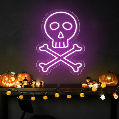 Spooky Skeleton Skulls Neon Sign | Shineneon