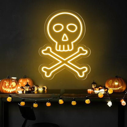 Spooky Skeleton Skulls Neon Sign | Shineneon