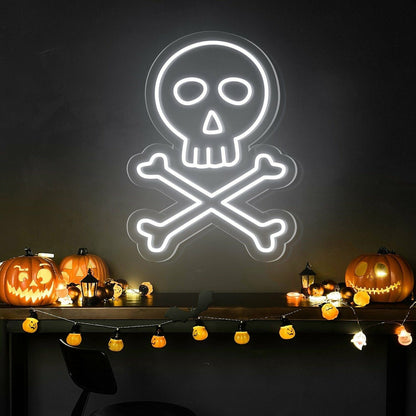 Spooky Skeleton Skulls Neon Sign | Shineneon