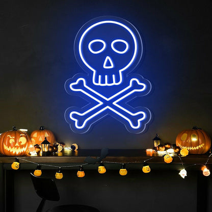 Spooky Skeleton Skulls Neon Sign | Shineneon