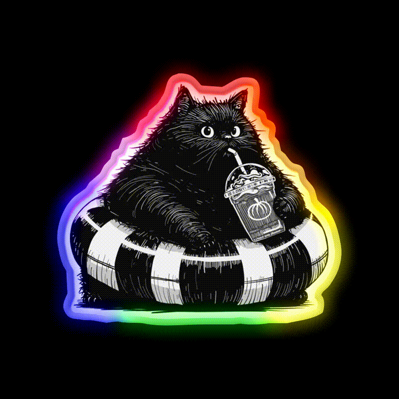 Spooky Summer Vibes Cafe Led Neon Sign Espresso Bar Art Rgb Color