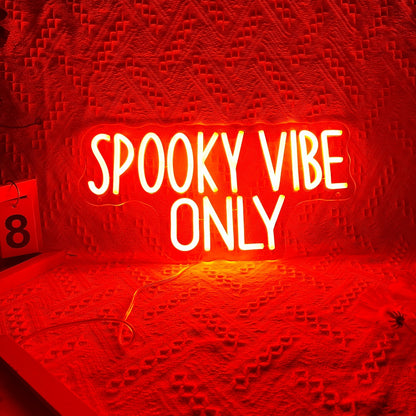 Spooky Vibe Only Neon Sign Halloween Event Light Up Sign Decor | Shineneon
