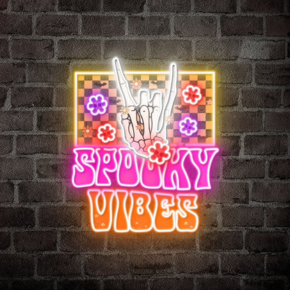 Spooky Vibes Halloween Acrylic Led Neon Sign | Shineneon