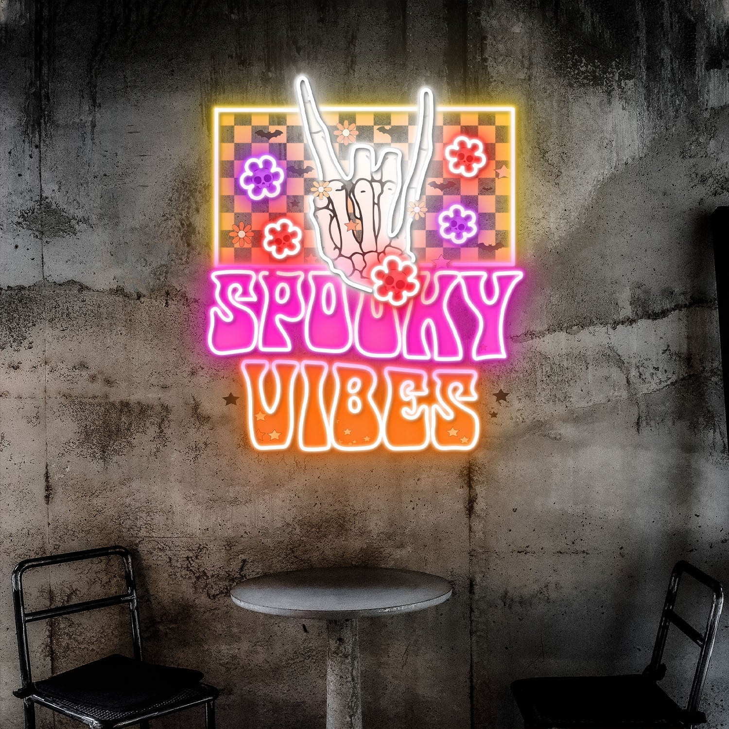 Spooky Vibes Halloween Acrylic Led Neon Sign | Shineneon
