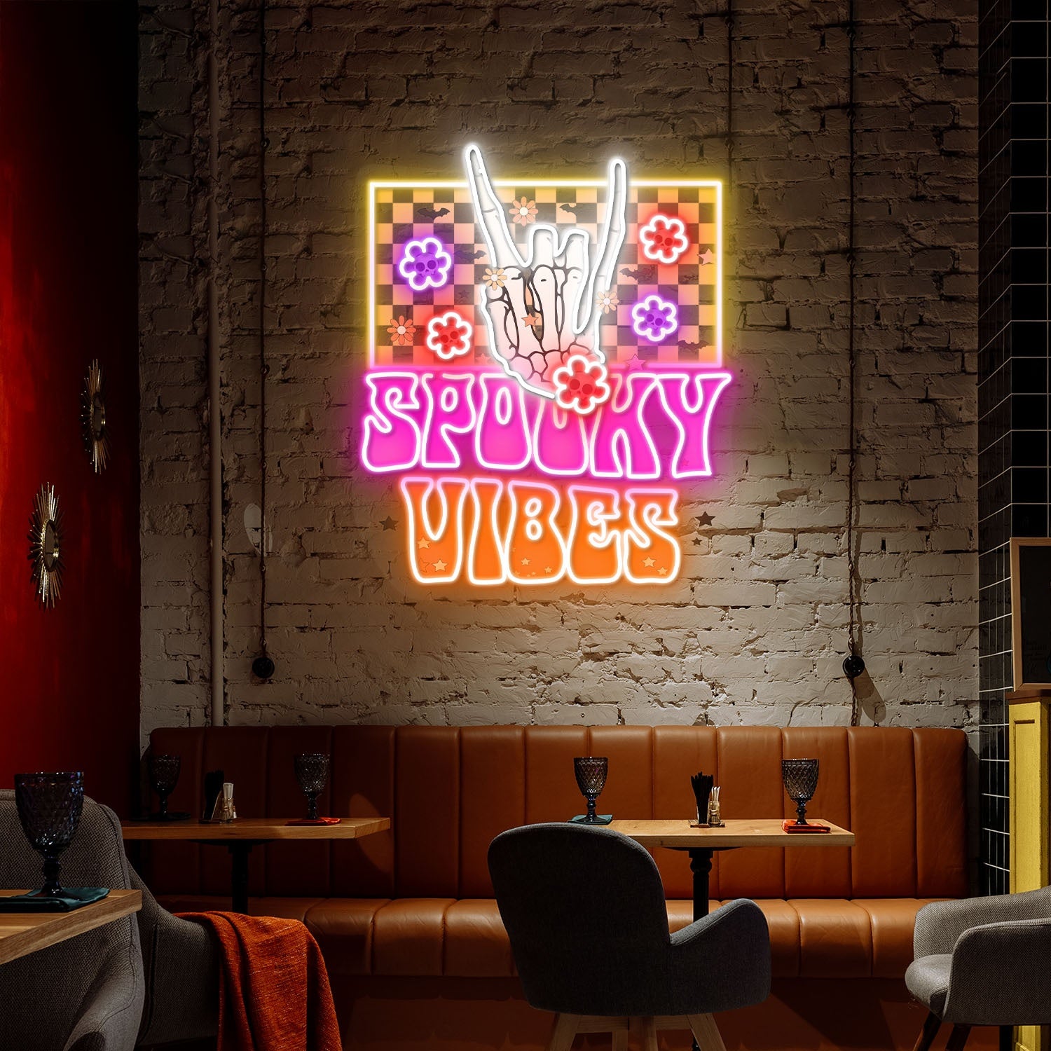 Spooky Vibes Halloween Acrylic Led Neon Sign | Shineneon