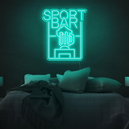 Sport Bar Beer Cup Blue Led Neon Sign For Modern Bedroom Wall Decor | Shineneon