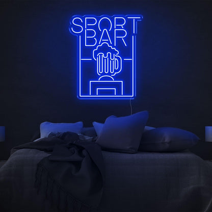 Sport Bar Beer Cup Blue Led Neon Sign For Modern Bedroom Wall Decor | Shineneon