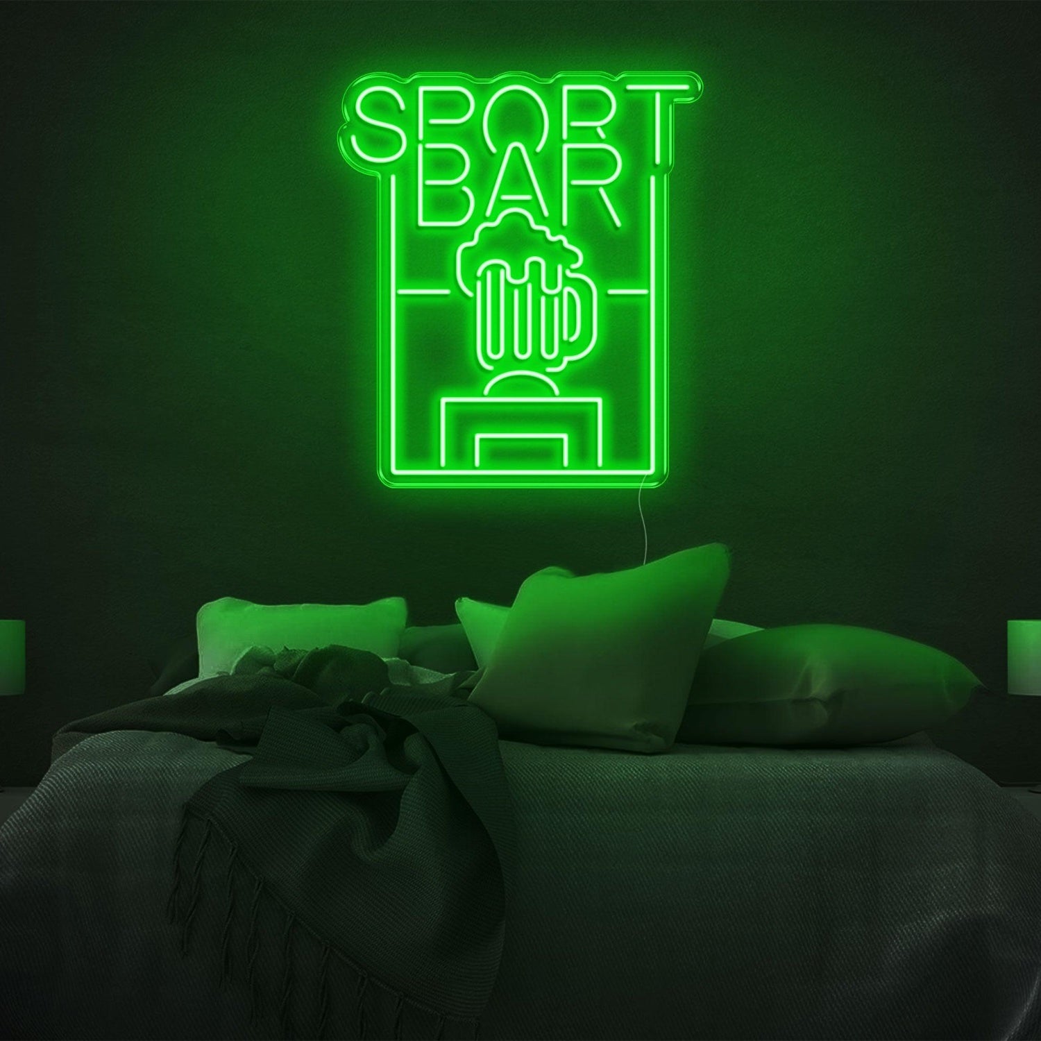 Sport Bar Beer Cup Blue Led Neon Sign For Modern Bedroom Wall Decor | Shineneon