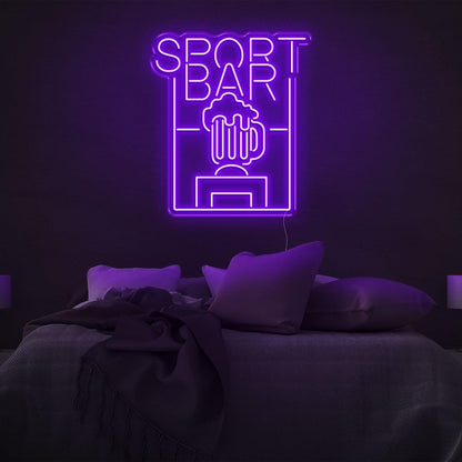 Sport Bar Beer Cup Blue Led Neon Sign For Modern Bedroom Wall Decor | Shineneon